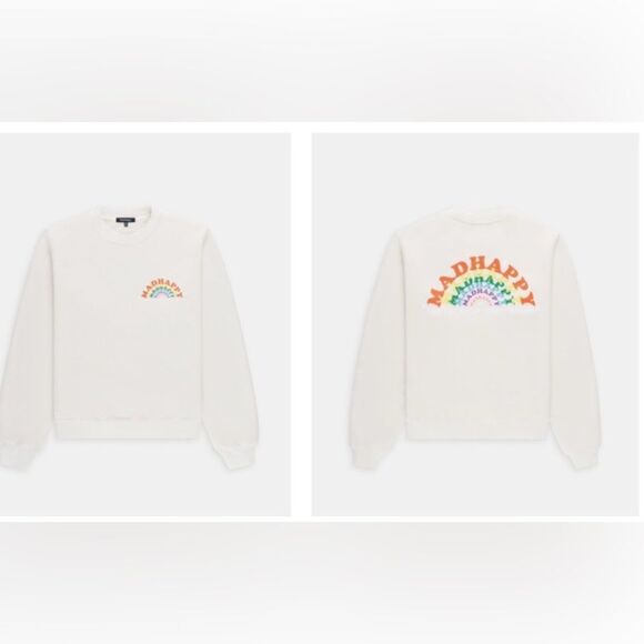 NWT Madhappy Unisex Prism Capsule White Sweatshirt Rainbow Graphic Design - L - Picture 5 of 8